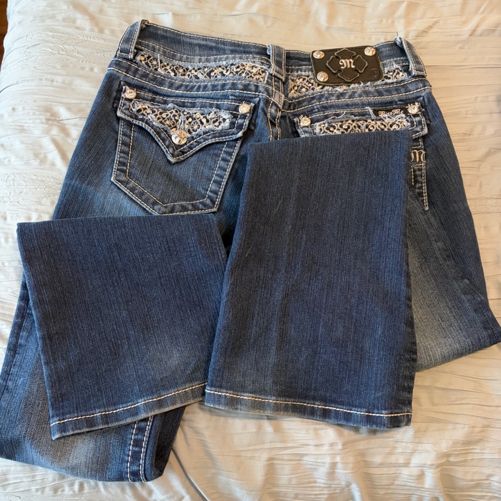 Miss Me Women's Boot Cut Jeans - Medium Wash Blue - Picture 4 of 8